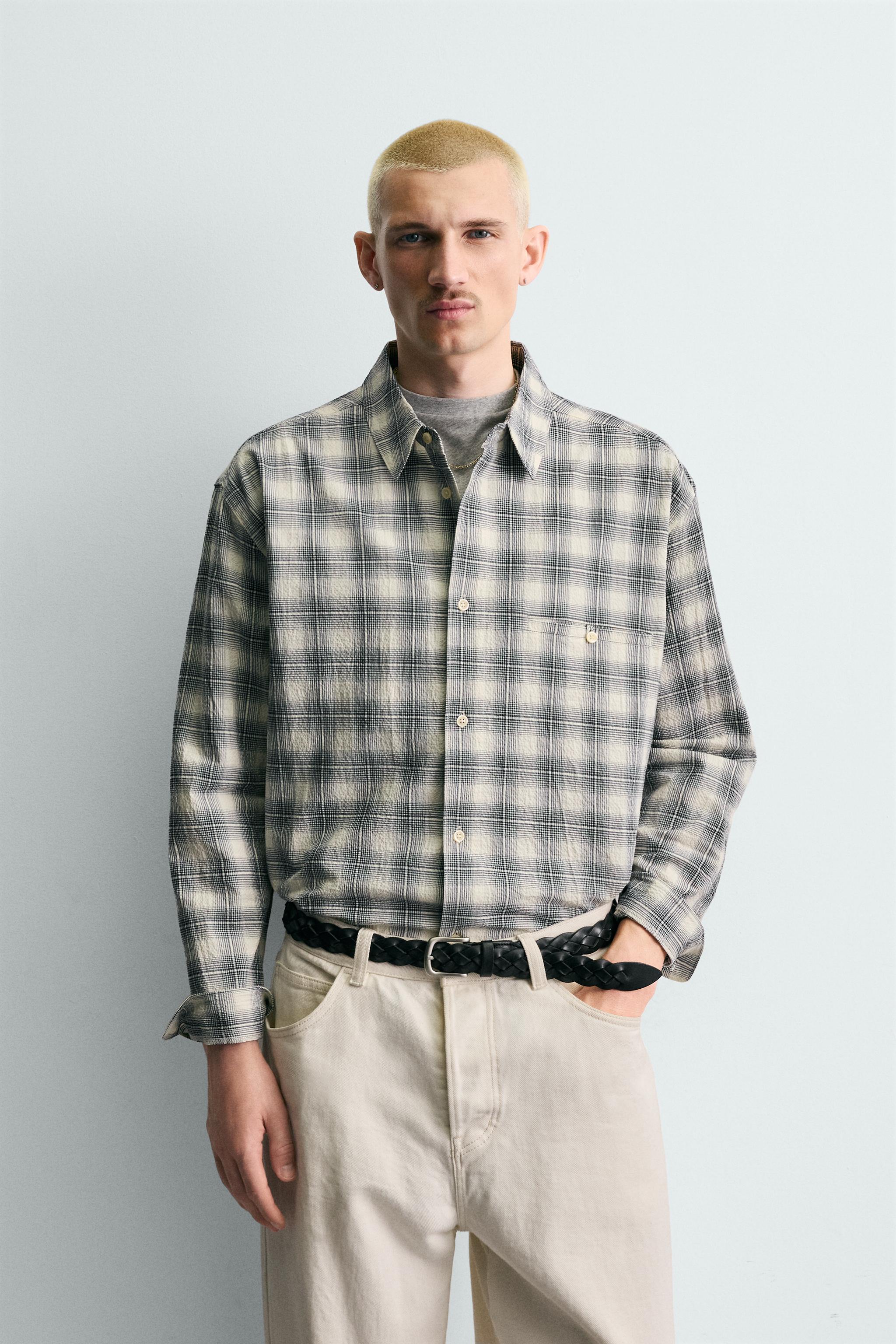 CHEMISE BOXY FIT À CARREAUX